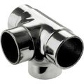 Lavi Industries Lavi Industries, Flush Tee Fitting, Side Outlet, for 2" Tubing, Polished Stainless Steel 40-735/2